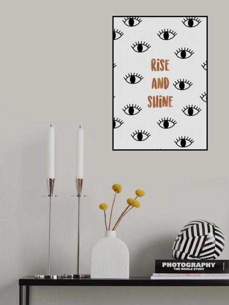 Bedroom Quote Rise & Shine Poster och Canvastavla