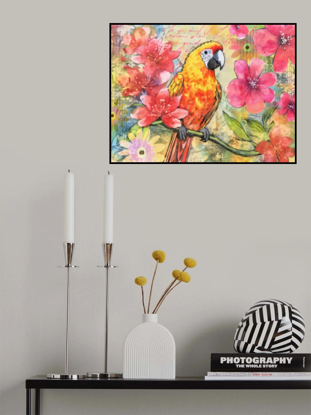 Parrots Fancy Paradise Poster och Canvastavla