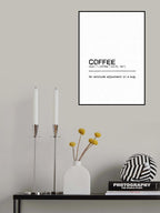 Quote Coffee Attitude Poster och Canvastavla