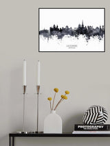 Lausanne Switzerland Skyline Poster och Canvastavla