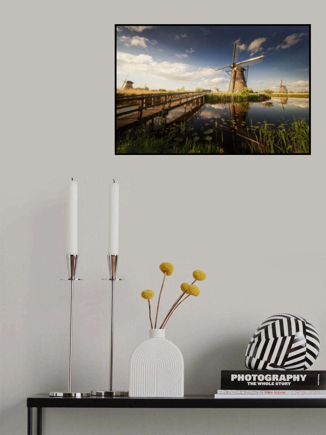 Postcards from Kinderdijk Poster och Canvastavla