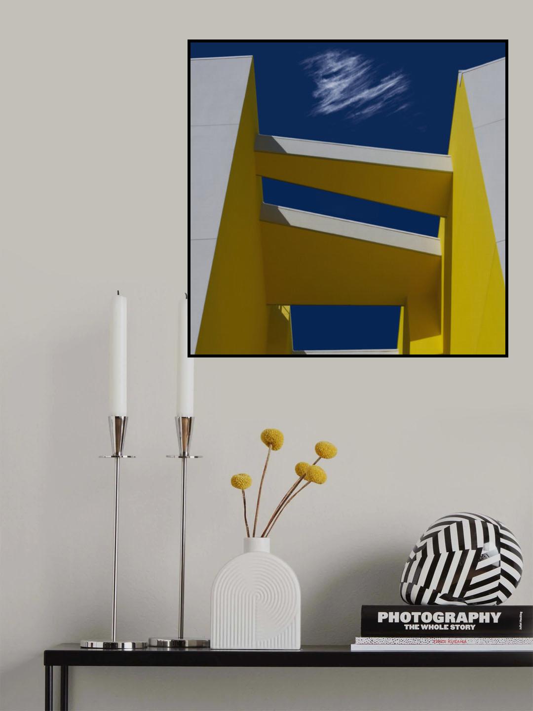 Yellow and white structure Poster och Canvastavla