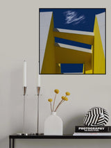 Yellow and white structure Poster och Canvastavla