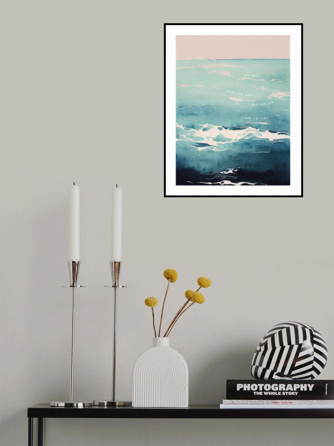 Learn To Surf Poster och Canvastavla