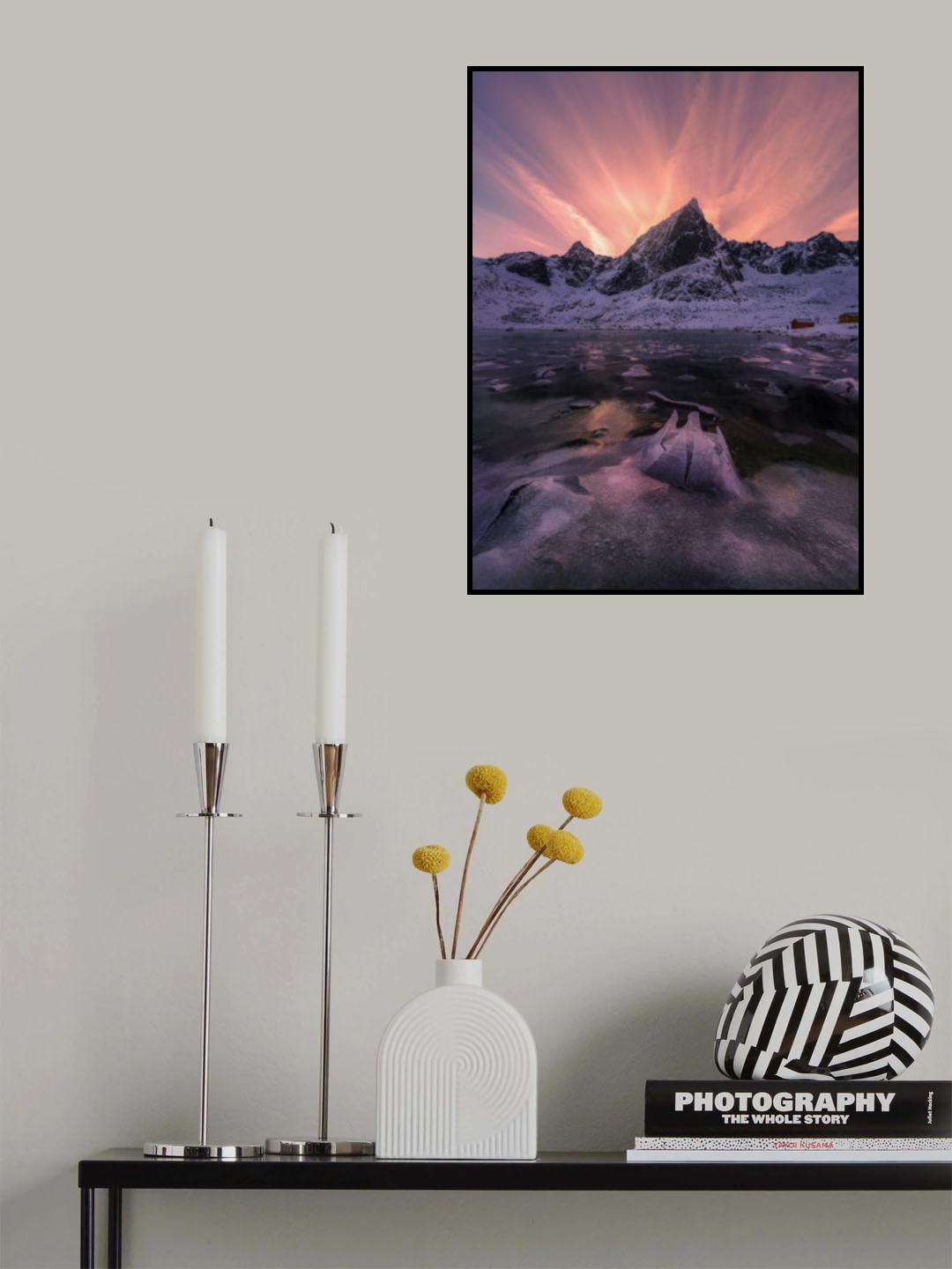 Ice Lotus in Bloom Poster och Canvastavla