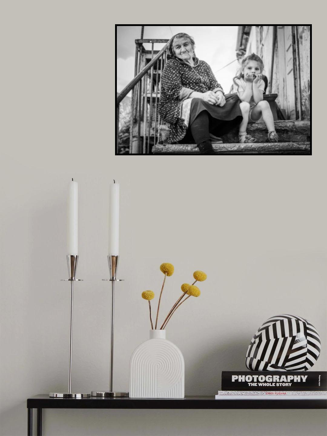 On the stairs Poster och Canvastavla