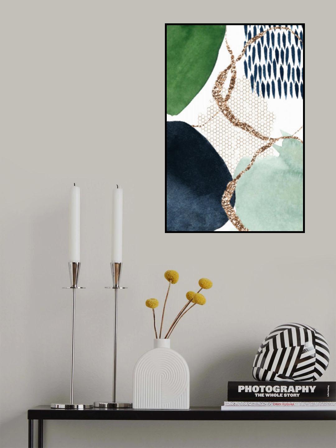 Shapes Green Poster och Canvastavla