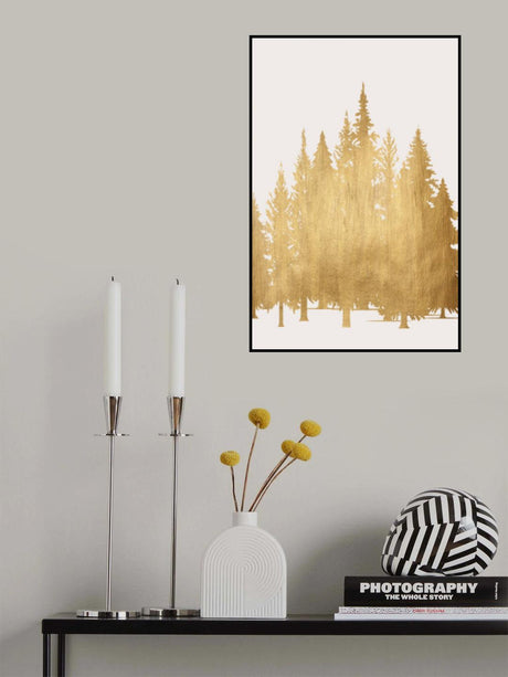 Tannenwald (gold) Poster och Canvastavla