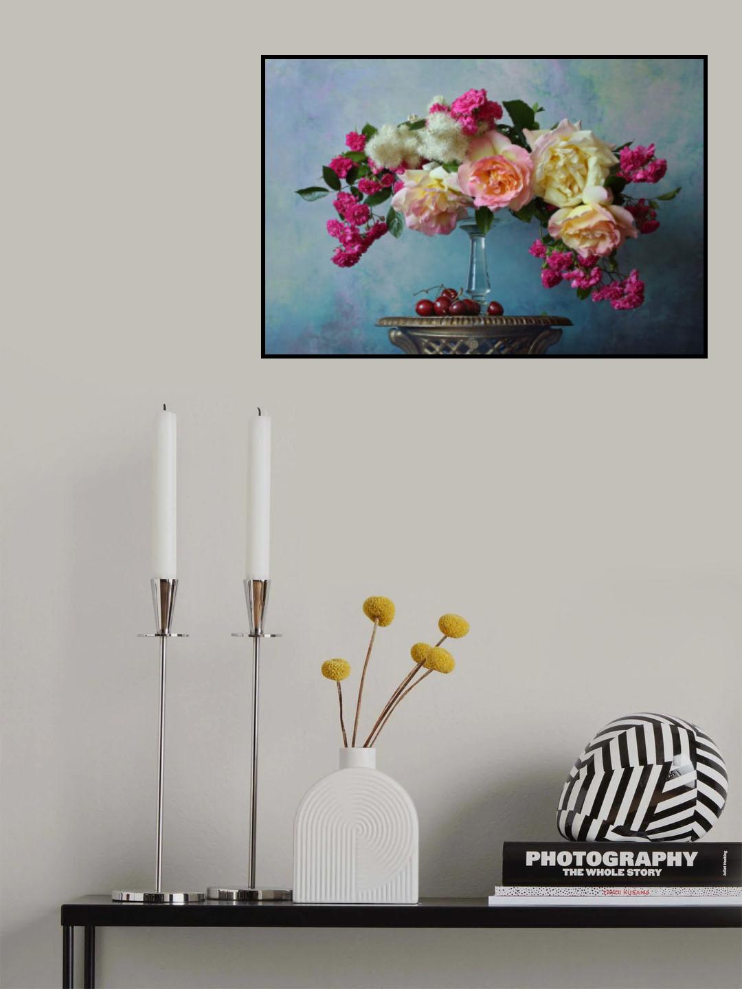 Still life with roses Poster och Canvastavla