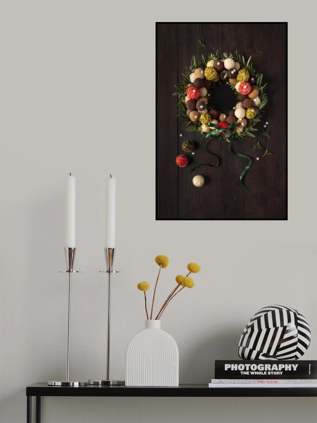 Truffles Christmas wreath Poster och Canvastavla