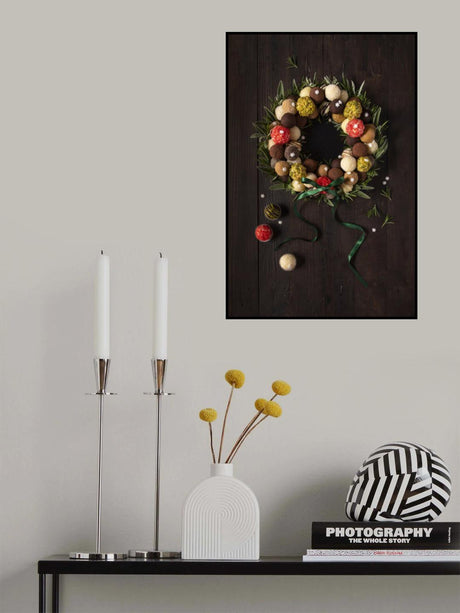 Truffles Christmas wreath Poster och Canvastavla