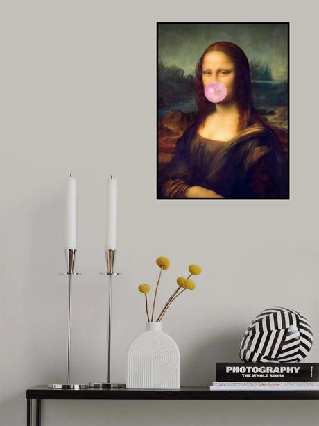 Mona Lisa Bubble Gum Poster och Canvastavla