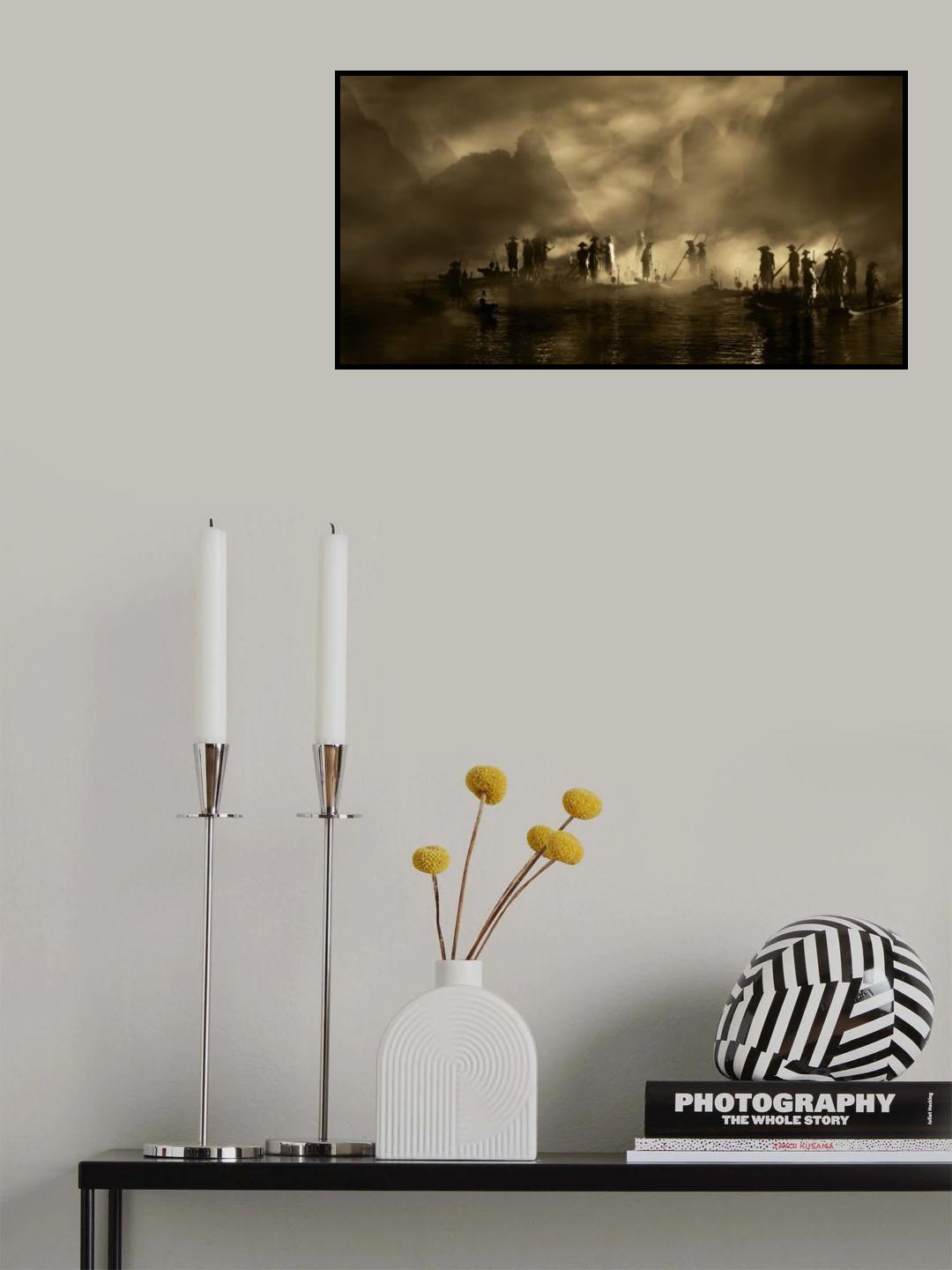 Between the River, Mountains, and Sky... Poster och Canvastavla