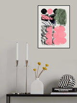 Abstract Shape Collage In Pink Poster och Canvastavla