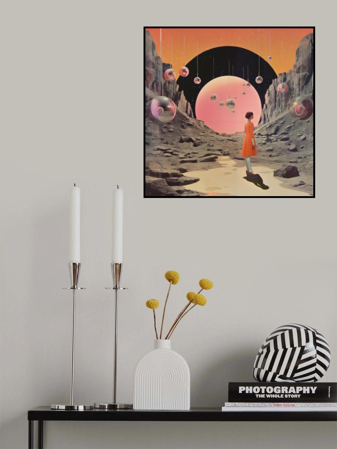 Round Space Collage Art 3 Poster och Canvastavla