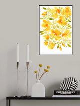 Watercolor California poppies quad 3 Poster och Canvastavla