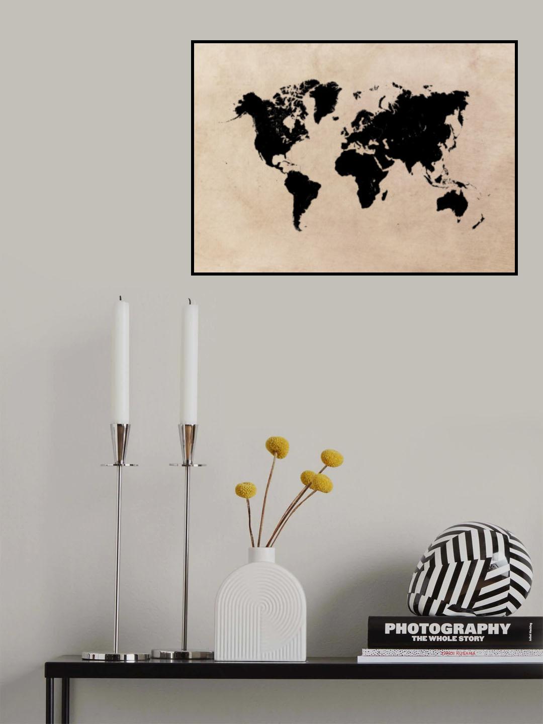 World map 25 Poster och Canvastavla