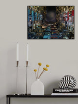 Monster Building Night Poster och Canvastavla