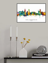 Royal Leamington Spa England Skyline Poster och Canvastavla