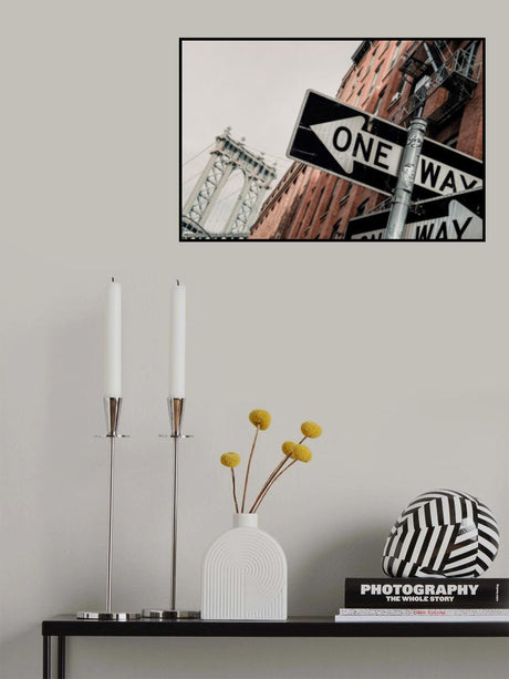 Manhattan Bridge One Way Poster och Canvastavla
