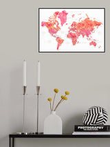 Tatiana world map in Spanish Poster och Canvastavla