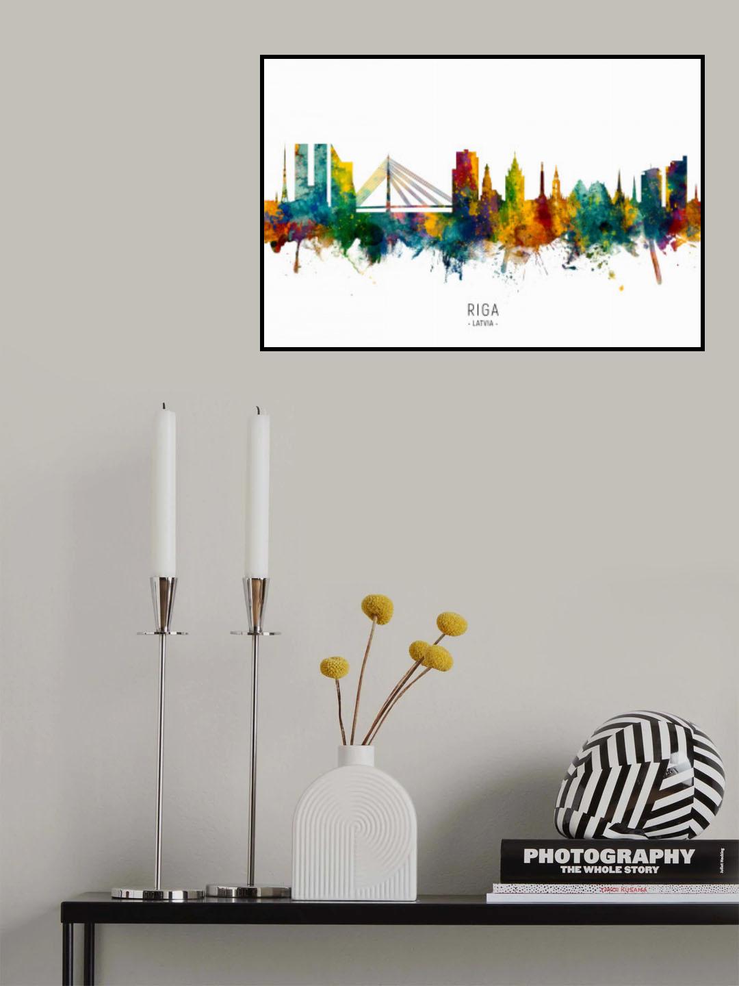 Riga Latvia Skyline Poster och Canvastavla