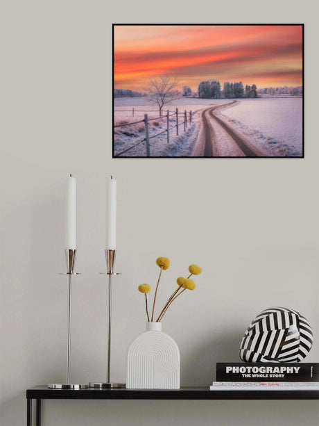 Rural winter scene Poster och Canvastavla