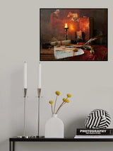 Still life with a scroll and a pistol Poster och Canvastavla
