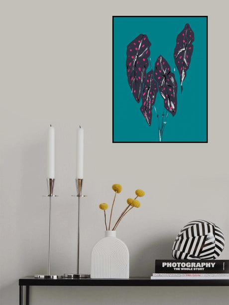 Begonia Maculata Dark Poster och Canvastavla