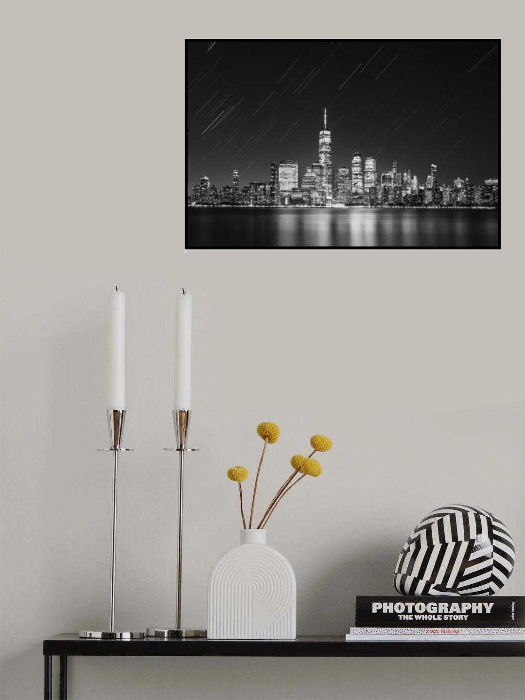 Manhattan Star Trail Poster och Canvastavla