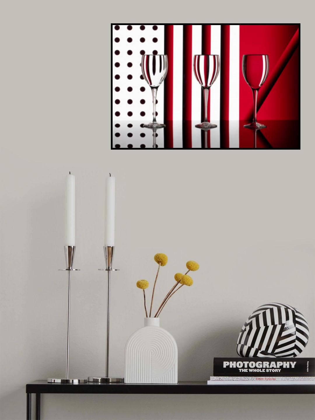 Red / White / Black Poster och Canvastavla