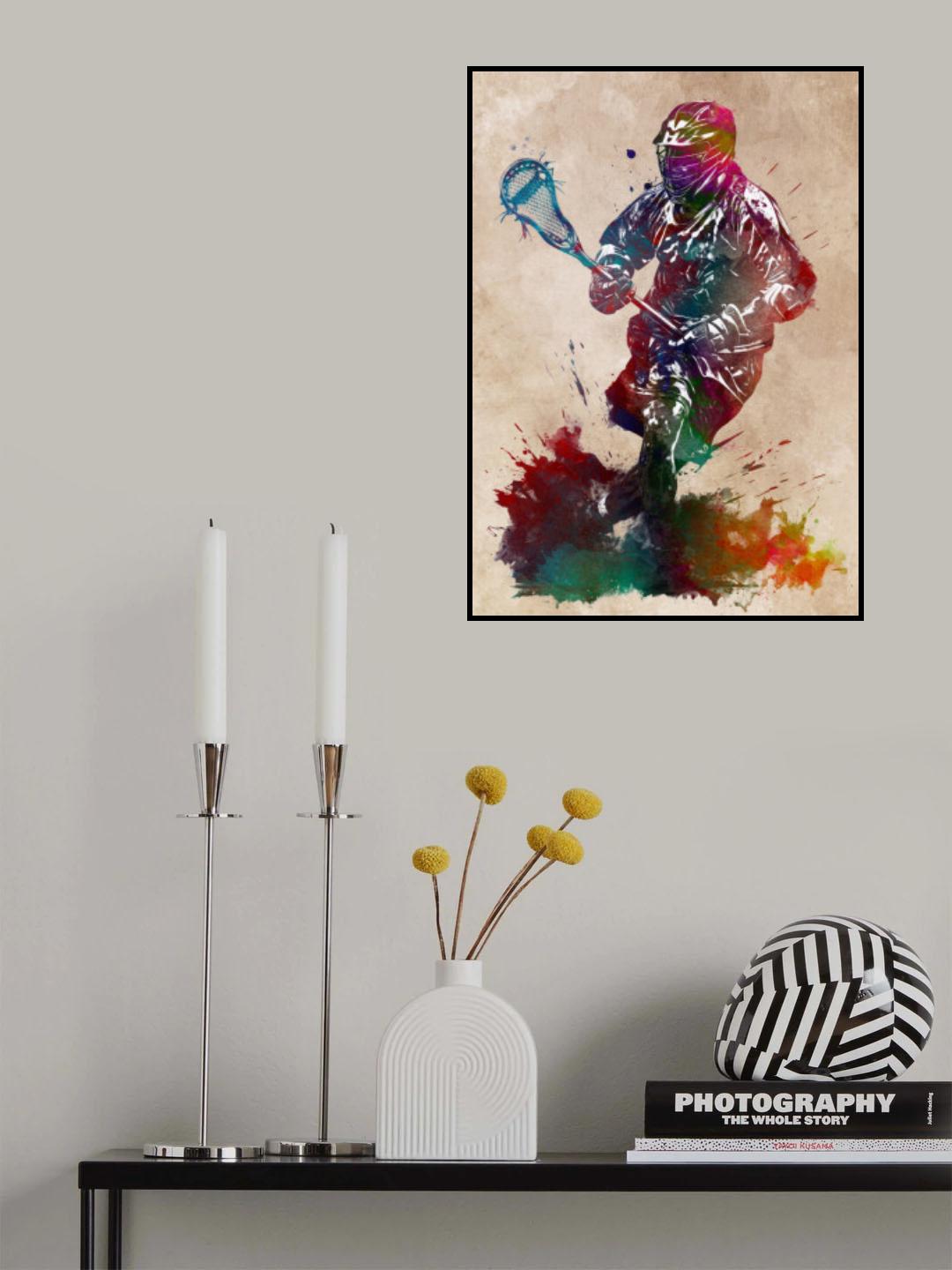Lacrosse sport art 1 Poster och Canvastavla