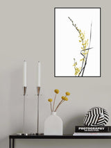 Flower Minimal Black and Gold 06 Poster och Canvastavla