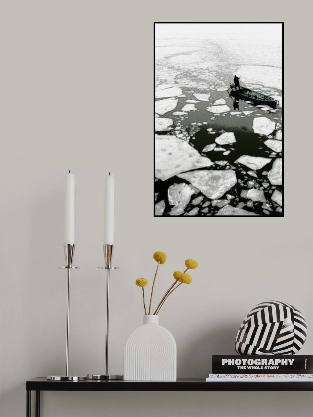 Boatman on ice Poster och Canvastavla