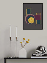 Squares and Circles 3 Grey Bg Poster och Canvastavla
