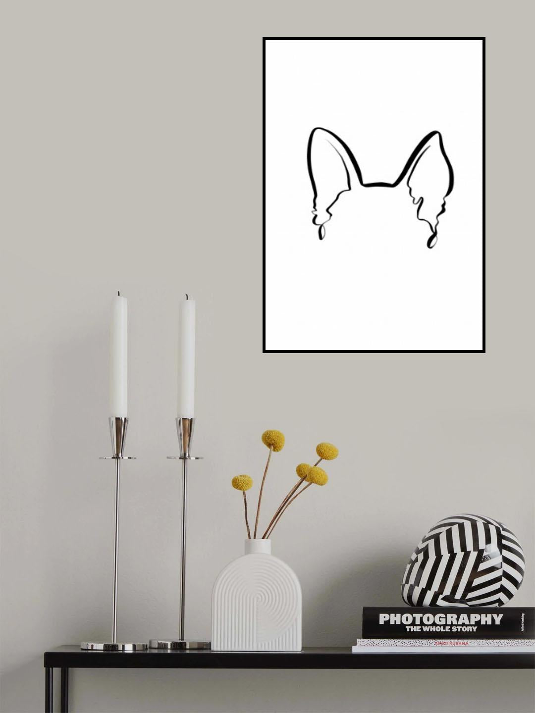 Dog Ears (German Shepherd) Poster och Canvastavla