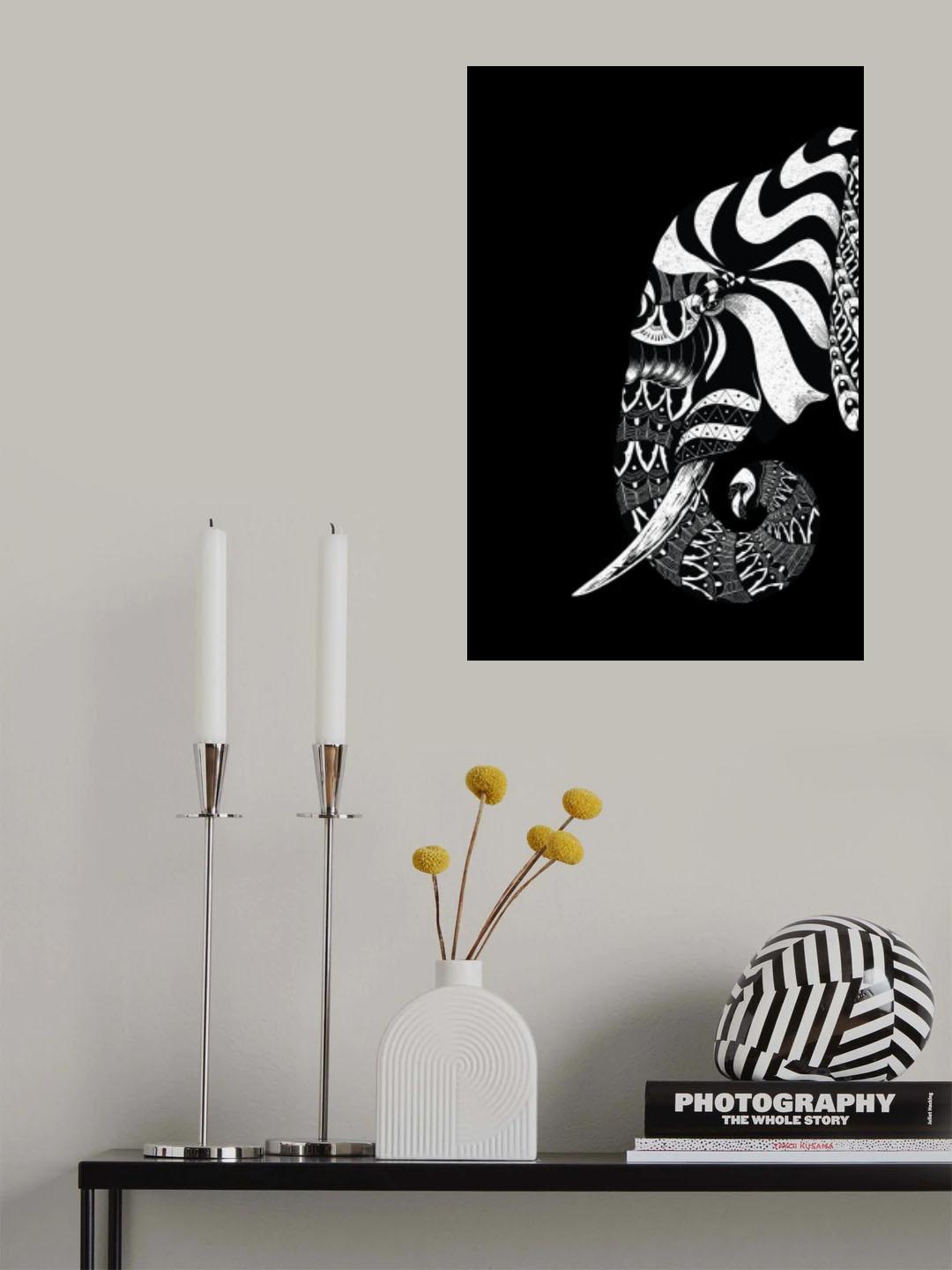 Ornate Elephant Poster och Canvastavla