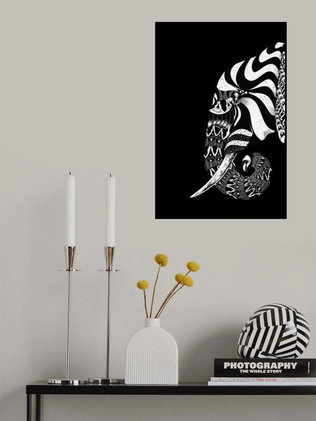 Ornate Elephant Poster och Canvastavla