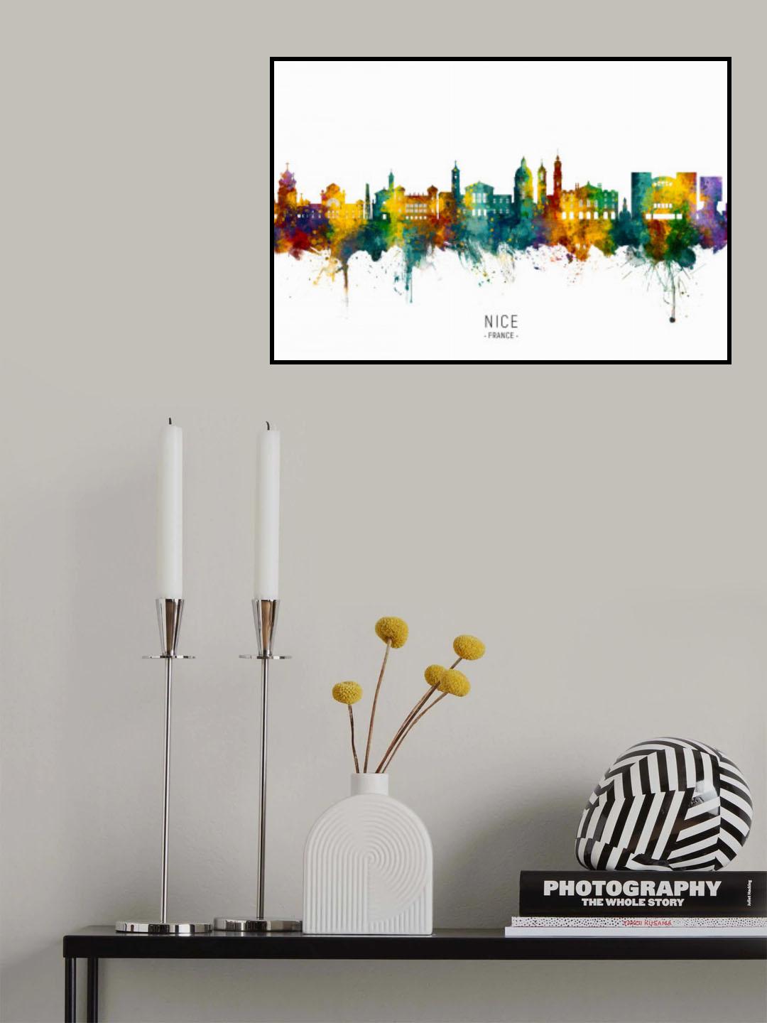 Nice France Skyline Poster och Canvastavla