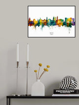Nice France Skyline Poster och Canvastavla