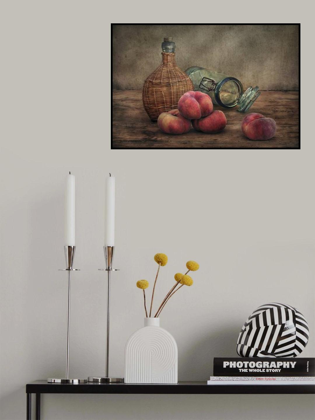 Still Life With Peaches Poster och Canvastavla