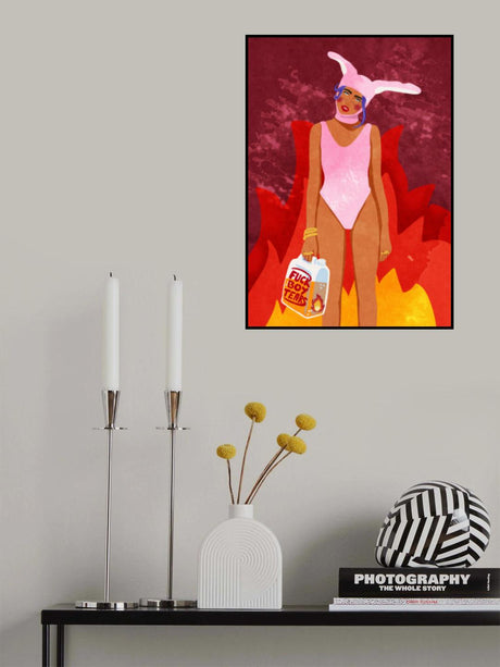 Girl On Fire Poster och Canvastavla