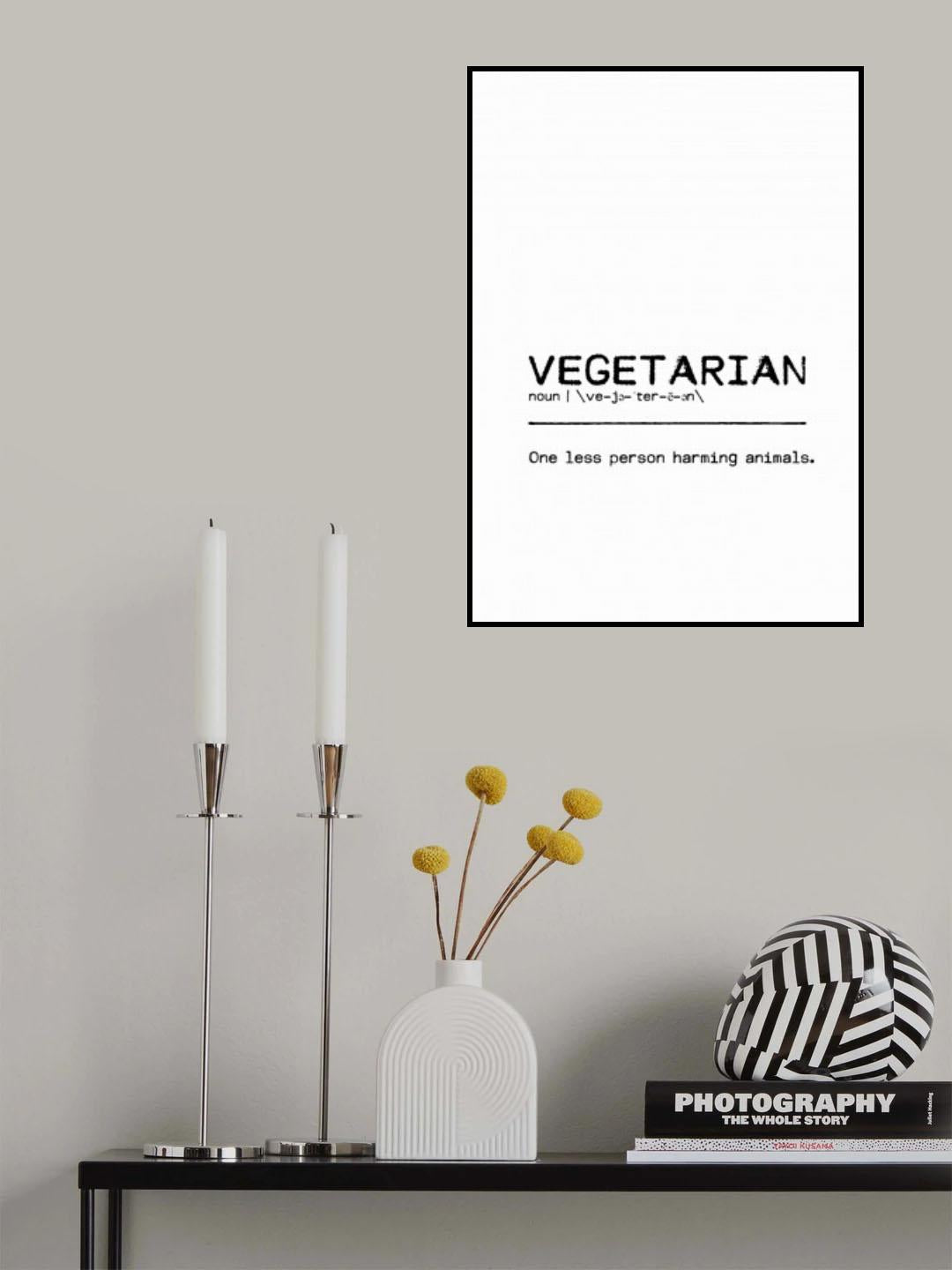 Quote Vegetarian Animals Poster och Canvastavla