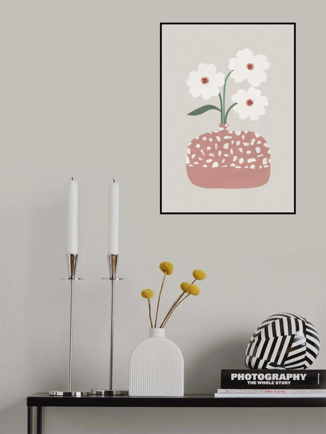 Terrazzo & Flowers Poster och Canvastavla