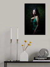 red lips and green Poster och Canvastavla