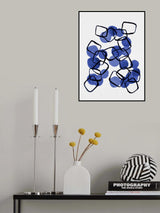 Navy Shapes Chain 2 Poster och Canvastavla