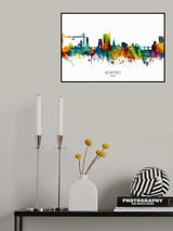 Newport Wales Skyline Poster och Canvastavla