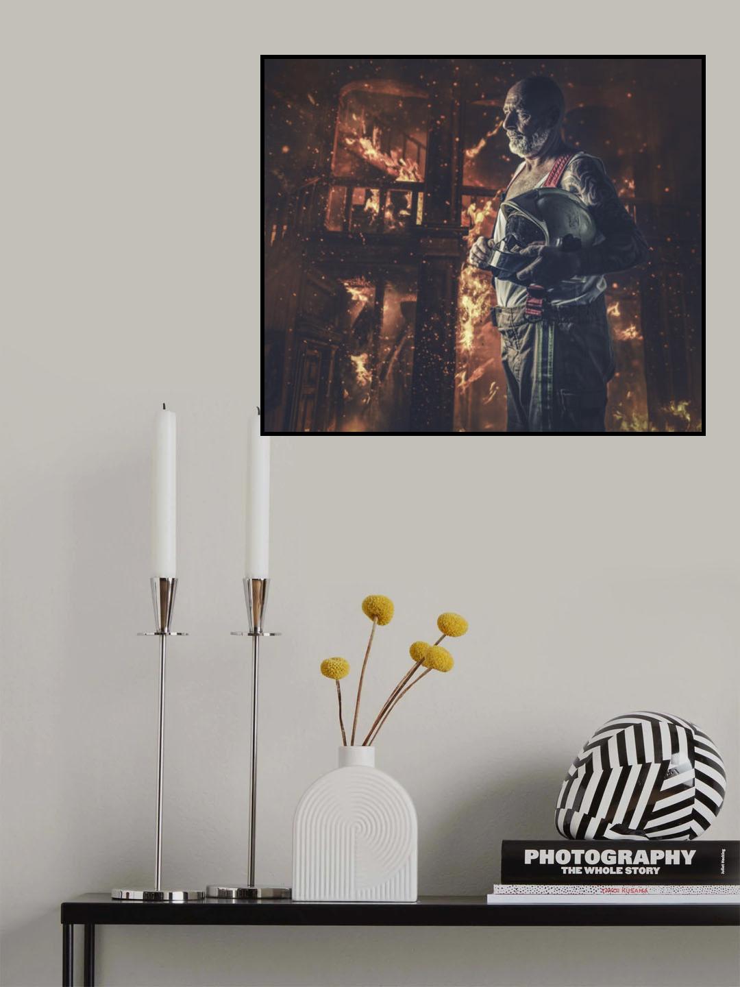 Fire Hero's Poster och Canvastavla