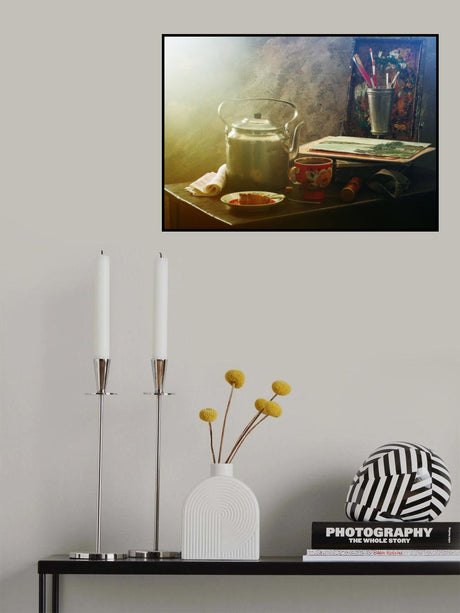 Still life with sketchbook Poster och Canvastavla
