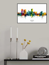 Darwin Australia Skyline Poster och Canvastavla